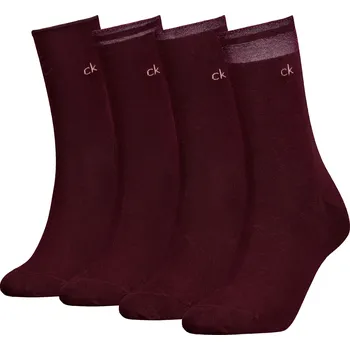 Dámské ponožky Calvin Klein CK WOMEN SOCK 4P LUREX HOLIDAY burgundy 701229442 004 37-41 Velikost: 37-41