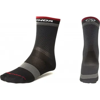 Pánské ponožky Cyklo ponožky AUTHOR Stripe X0 černá-šedá-červená Velikost: 41-44