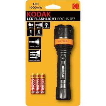 Čelovka LED svítilna Kodak Focus 157 Flashlight + 3x AAA Extra Heavy Duty