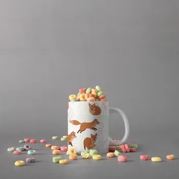 Hrnek Cute Foxes - Červená