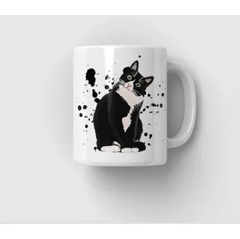 Hrnek Černá kočka - Červená