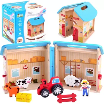 Hračka pro nejmenší JOKOMISIADA skládací zvířátka na statku ZA3723