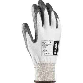 Pracovní rukavice ARDON Rukavice STORM TOUCH, protiřezné A8013/09 Bílá 9
