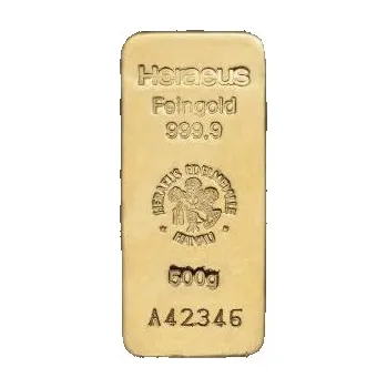 500 gramů zlatý slitek