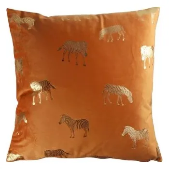 Polštář Dekorativní polštář Zebra rezavě hnědý