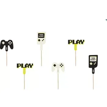 Party dekorace Zapichovátka Gamer, 6ks
