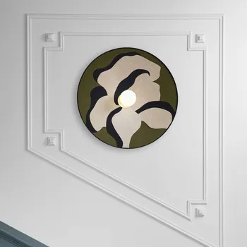 Lampička MARKET SET Sonia Laudet Nástěnné světlo Ø 60 cm khaki - Nástěnný držák - Ø 10 cm, výstupek 4 cm 1 x 60 W - Doprava zdarma