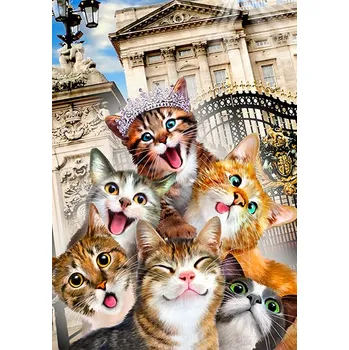 Puzzle Dřev. Puzzle-Kočky v Londýně, 37,5x25,4cm, (AN0021L)