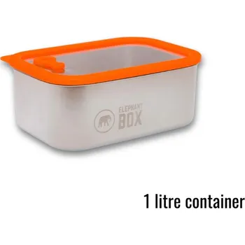 Jídlonosič Elephant Box Nerezový box do mikrovlnky se skleněným víkem 1l
