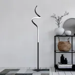 Reality Leuchten Stojací lampa LED Course, matná černá, 3 000 K, výška 145 cm černá matná, opálová LED 11 W celkem - Doprava zdarma