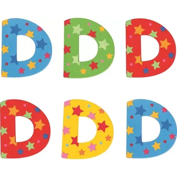 Dřevěná hračka Bigjigs Toys hvězdičkové písmenko D