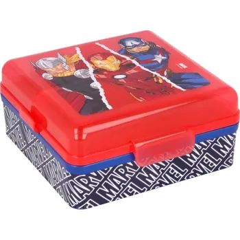 Svačinový box STOR Dělený plastový box na svačinu AVENGERS, 57783