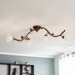 Lamkur Stropní světlo Siena florentský styl zakřivené 4fl hnědá, bílá 4 x 40 W - Doprava zdarma