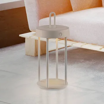 Venkovní osvětlení JUST LIGHT. GmbH JUST LIGHT. LED dobíjecí stolní lampa Anselm šedobéžová 28cm žehlička 1 x 1,5 W LED - Doprava zdarma