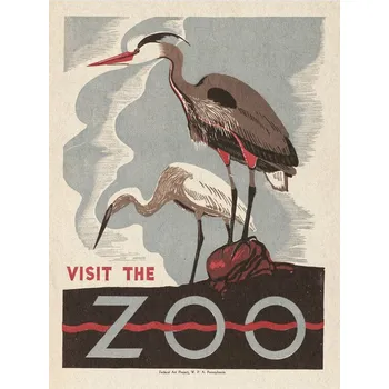 Plakát Plakát, Obraz - Visit The Zoo Advert (Vintage Travel)