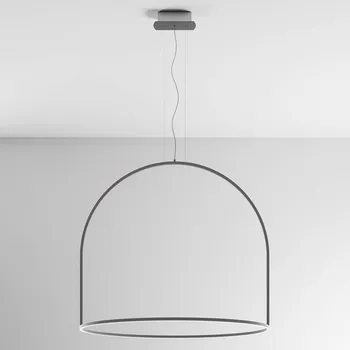 Axo Light Axolight U-Light 160 závěsné světlo LED, antracit - Ø baldachýn 36 cm LED 108 W celkem - Doprava zdarma