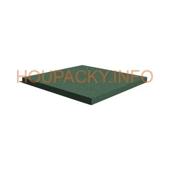 Venkovní dlažba Pryžová dlažba 500x500x30 mm (hladká, zelená)