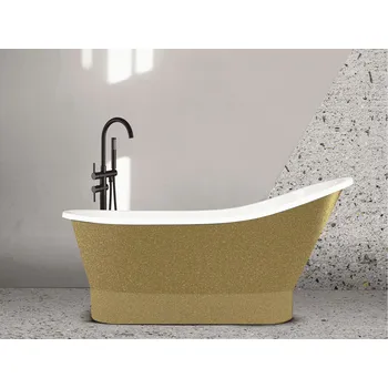 Vana Volně stojící vana GLORIA Glam - zlatá - 160 × 70 cm (VANPAO16GLAM01) HOPA