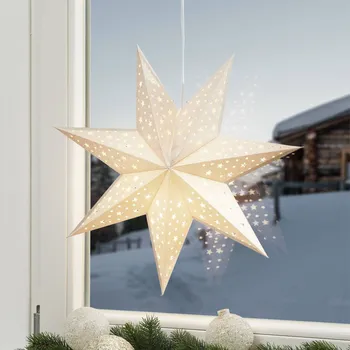 Lampička Markslöjd Hvězda Solvalla k zavěšení, 45 cm, zlatá - délka napájecího kabelu 350 cm 1 x 25 W - Doprava zdarma