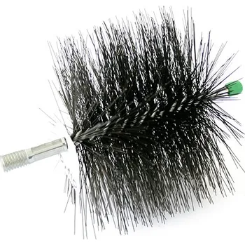 Komínová štětka Kartáč Strend Pro, ComRourHR 040x100 mm, M12, drátěná komínová hranatá, kartáč na komín, kartáč na čištění komína