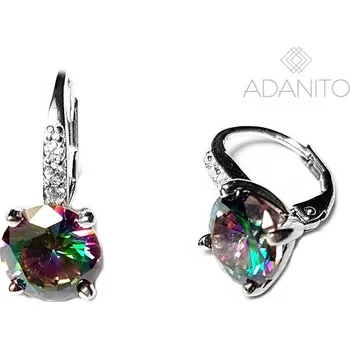 Náušnice Stříbrné náušnice s barevným kamenem