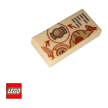 Stavebnice LEGO LEGO® Potištěné dílky LEGO Učebnice Přeměňování 1x2 Harry Potter, Potištěná Dlaždice 3069pb0861