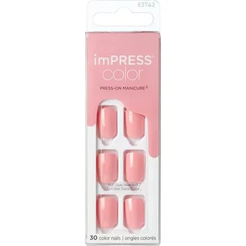 Kiss My Face imPRESS Color Pretty Pink Nails - Samolepící nehty ( 30 ks )