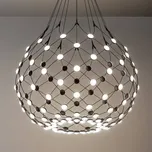 Luceplan Mesh LED závěsné světlo Ø 80 cm, délka závěsu 1 m - Ø Baldachýn 30 cm černá LED 53 W celkem - Doprava zdarma