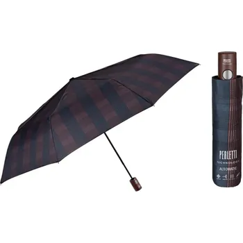 Deštník PERLETTI Pánský automatický deštník TIME Scozzese / modro-hnědý, 21732