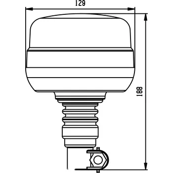 Maják Výstražný maják 12/24V na trn Vignal VALD16060