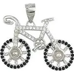 Stříbrný přívěsek kolo se zirkony