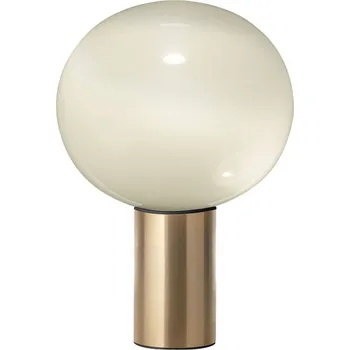 Lampička Artemide Laguna 37 stolní lampa mosaz - průměr podstavce 13 cm mosaz satinovaná, bílá 1 x 20 W LED - Doprava zdarma