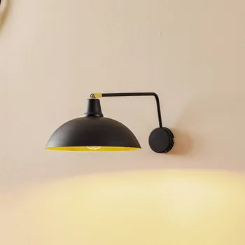 Lampička ALDEX Nástěnné světlo 1036, jednoplamenné, černé-zlaté - Ø stínidlo na lampu 27 cm; Ø nástěnný držák 8 cm černá, zlatá 1 x 60 W - Doprava zdarma
