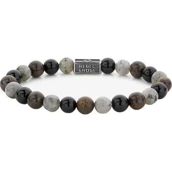 Náramek Rebel & Rose RR-8S007-S-L+ Mens náramek - Mix Brown 925