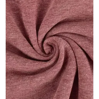 EU Teplákovina počesaná Sweat melange starorůžová metráž