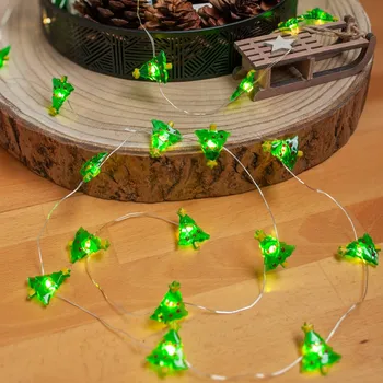 Lampička Lindby LED pohádkové osvětlení Motje, vánoční stromky, 320 cm, IP20 zelená