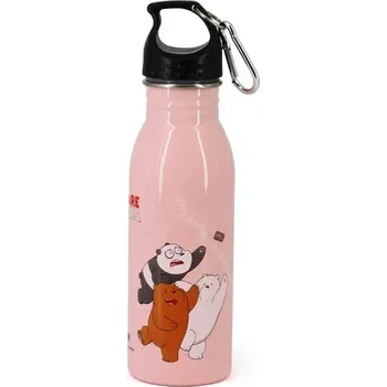 Láhev KARACTERMANIA ALU láhev s karabinou WE BARE BEARS, 500ml, 32696