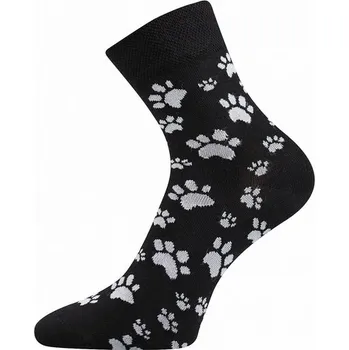 Boma Ponožky Xantipa 50 černé tlapky Barva: černá, Velikost: 23-25