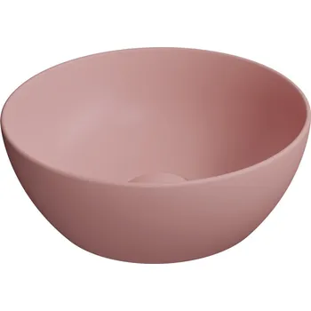 PURA keramické umyvadlo na desku, průměr 32cm, blush mat