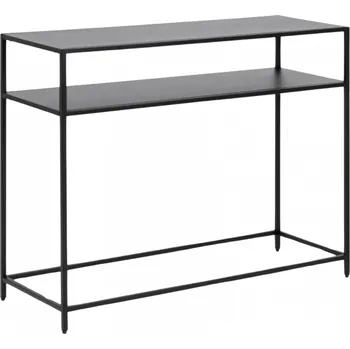 Toaletní stolek Černý kovový toaletní stolek 100x35 cm