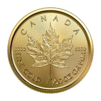 1/20 unce zlatá mince Javorový list 2019