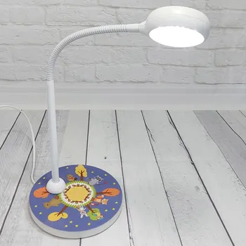 Lampička Niermann Standby Stolní lampa Waldtiere s flexibilním ramenem - kabelu se zástrčkou 150 cm bílá, multicolor 1 x 6 W LED - Doprava zdarma