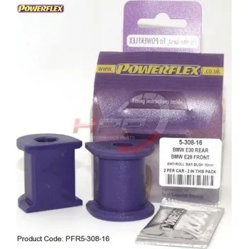 Silentblok nápravy Silentbloky Powerflex BMW E30 (82-91) Rear Roll Bar Mounting Bush 16mm (6)
