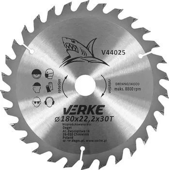Pilový kotouč Vidiový kotouč 180mm*22,2mm*30T, Verke V44025
