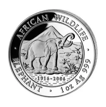 1 unce stříbrná mince Somálsko slon 2006