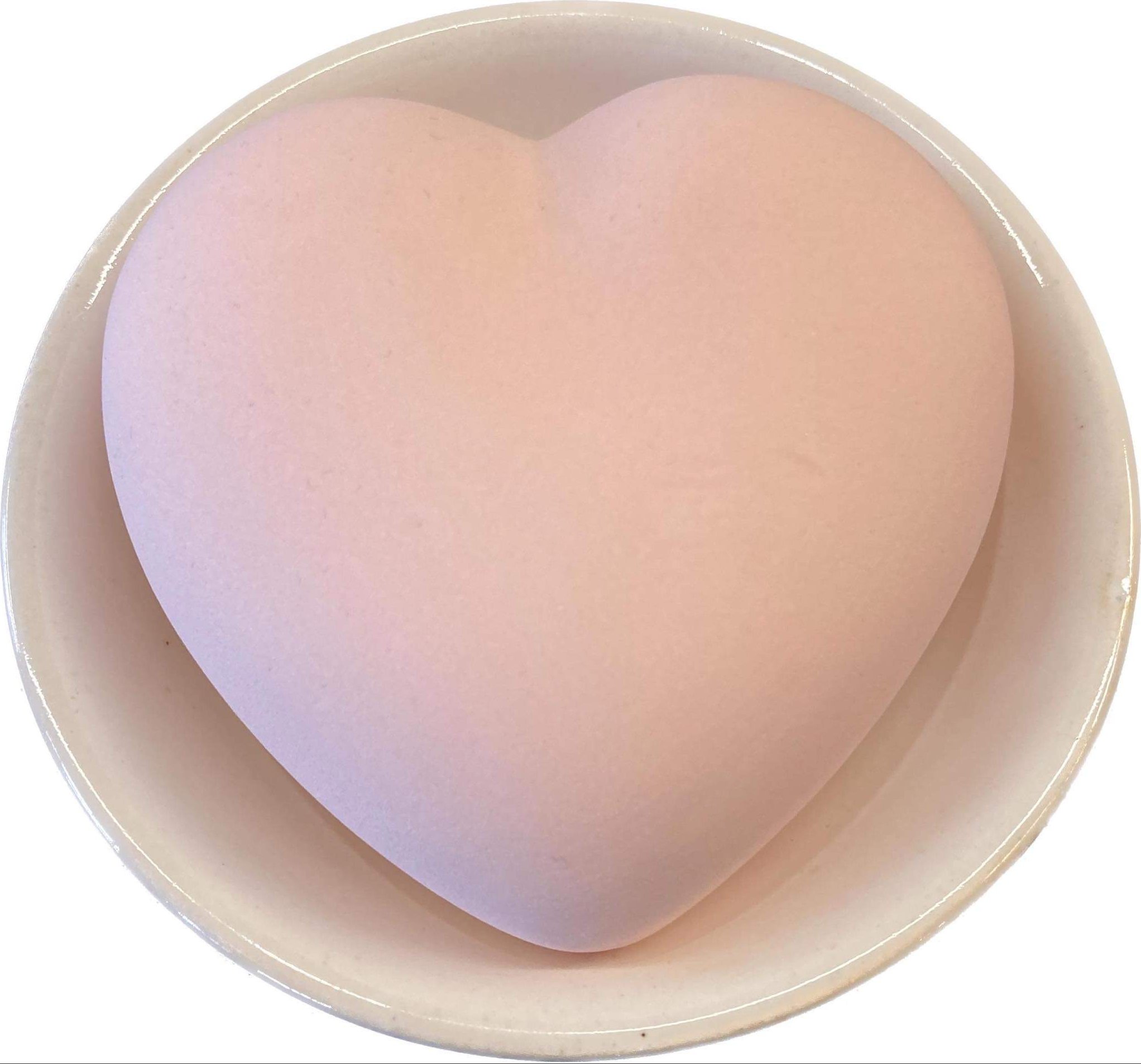 LENYK vonný kámen srdce velké VALENTÝN (růžové, bílá miska) - bezpečná aromalampa - vonnekameny.cz