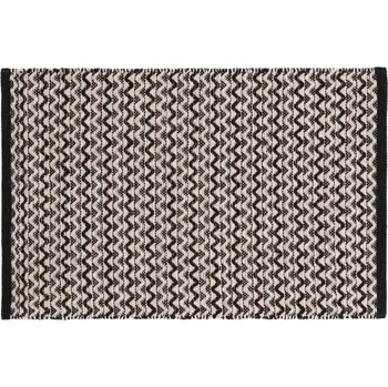 Koupelnová předložka KOUPELNOVÁ PŘEDLOŽKA černá bavlněná 60x90 BOHO