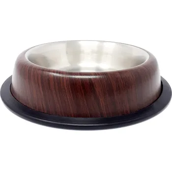 Miska pro psa PROFIZOO Miska nerezová protiskluzová 230 ml Dřevěný povrch