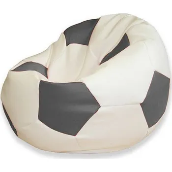 Sedací pytel Sedací vak fotbalový míč bílo-šedý EMI