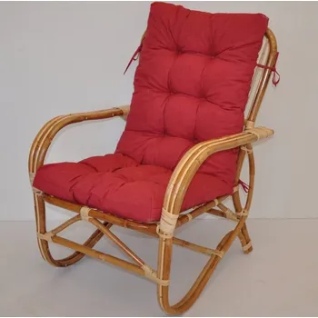 Zahrada Axin Trading s.r.o. Ratanové křeslo Nilam polstr vínový melír